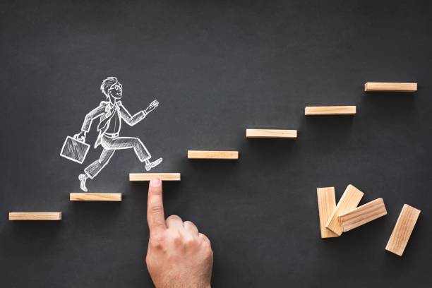 istock Career Planning and Business Challenge Concept with Hand Drawn Chalk Illustrations on Blackboard 995467898