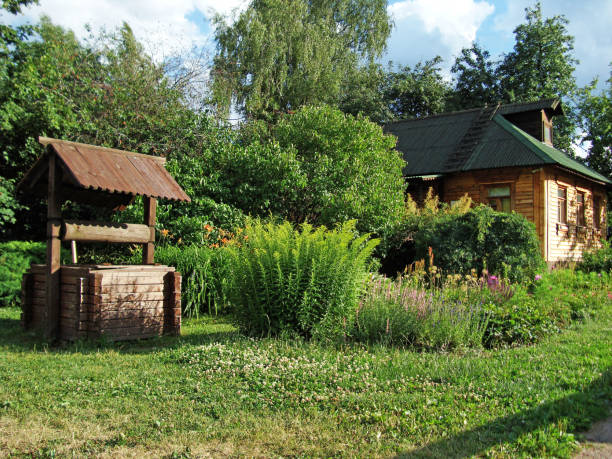 istock A wooden well with a house 995475678