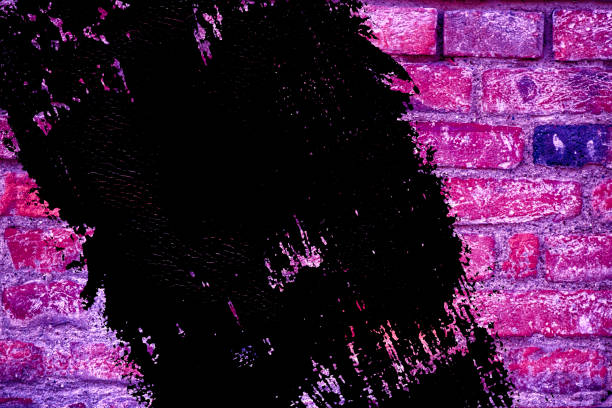 istock Grunge dirty Ultra purple Brick wall texture, cement background for web site or mobile devices 995485426