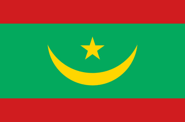 Mauritania national flag, official flag of Mauritania accurate colors, true color Mauritania national flag, official flag of Mauritania accurate colors, true color mauritania stock illustrations