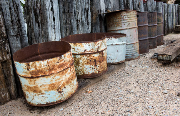 istock Recycle and reuse old oil tank. 995563002
