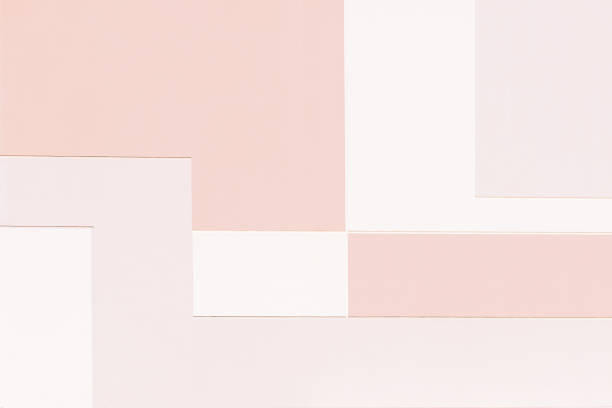 Abstract minimal style architecture background. Modern warm pastel color building facade detail.