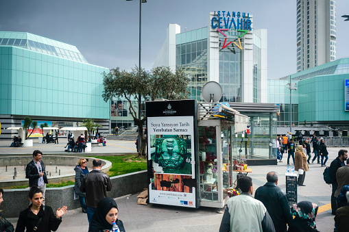 Istanbul,Turkey- March 24,2016:Famous Cevahir Shopping Mall in İstanbul