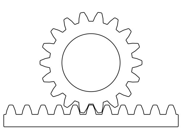 ilustracja zębata stelaża - tryb stock illustrations