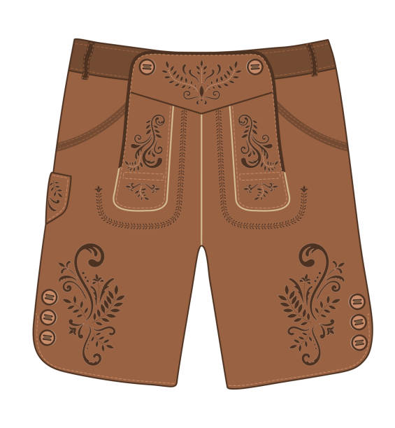 istock Traditional austrian and bavarian lederhosen (leather pants). Vector hand drawn illustration. 995603816