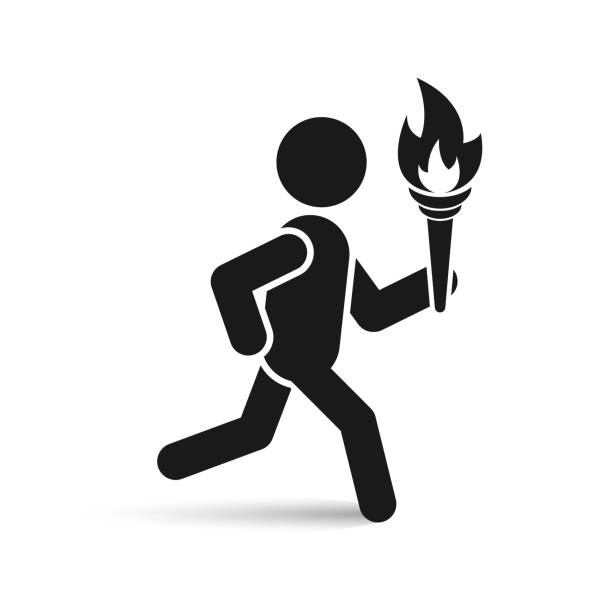 81 Cartoon Running Man With A Torch Illustrations & Clip Art - iStock