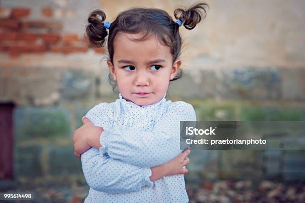 Angry Little Girl Stock Photo - Download Image Now - Child, Displeased, Anger