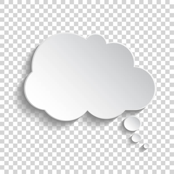 ilustrações de stock, clip art, desenhos animados e ícones de white blank paper speech bubble - stock vector - clear thinking