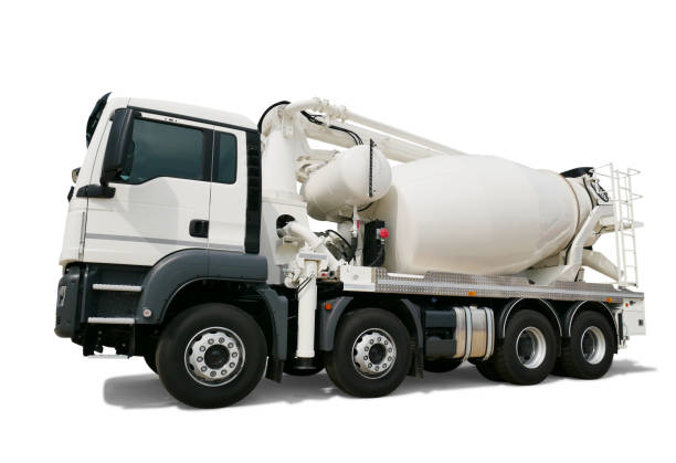 istock Cement mixer truck 995670844
