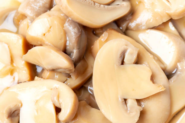 canned sliced organic mushrooms full frame