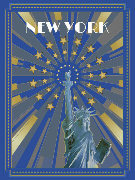 ilustrações, clipart, desenhos animados e ícones de liberdade com estrela brilhante ilustração para o dia da independência bg - retro revival new york state usa north america