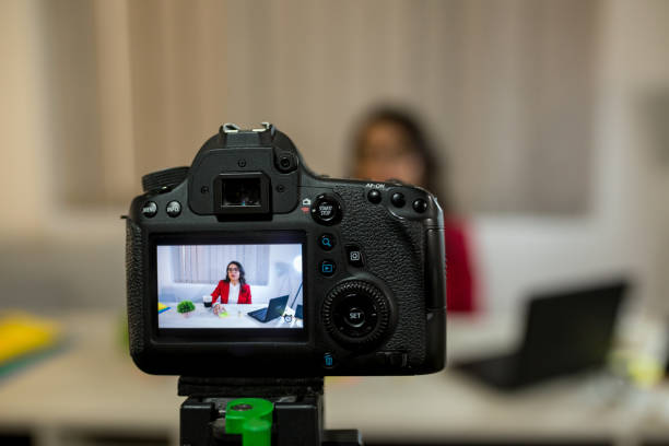 istock Young woman making a vlog 995695618