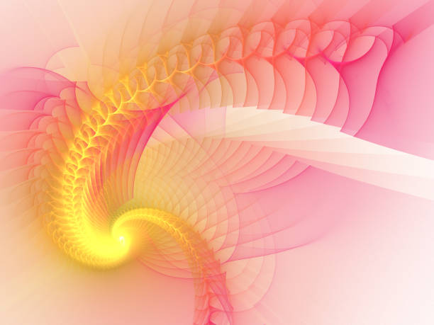 istock Glowing neon Spiral digital art. An abstract computer generated modern spiral fractal element. Pattern for creative art design. Abstract form and colors. 995696460