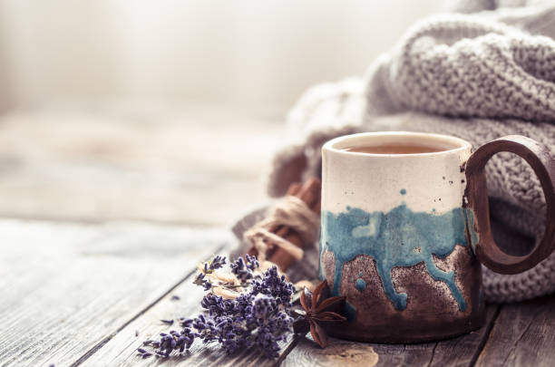 cup of tea with a sweater