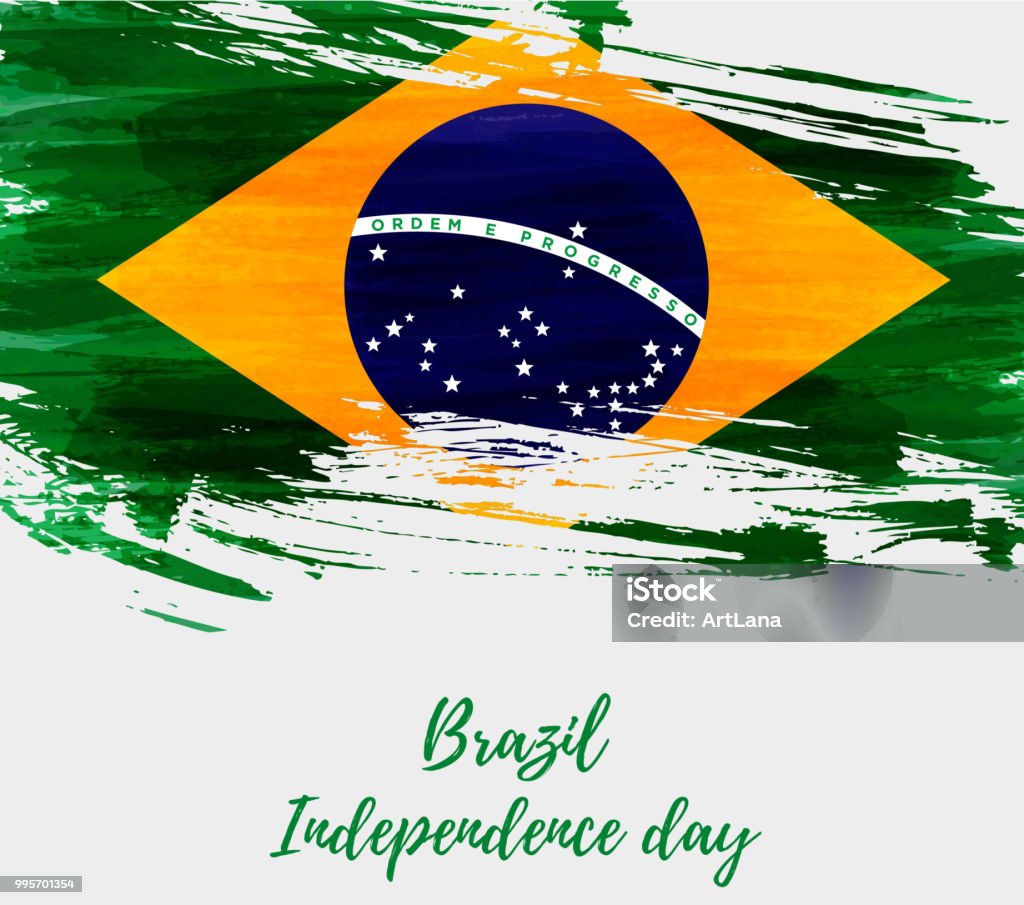 Día de la independencia de Brasil - arte vectorial de Brasil libre de derechos