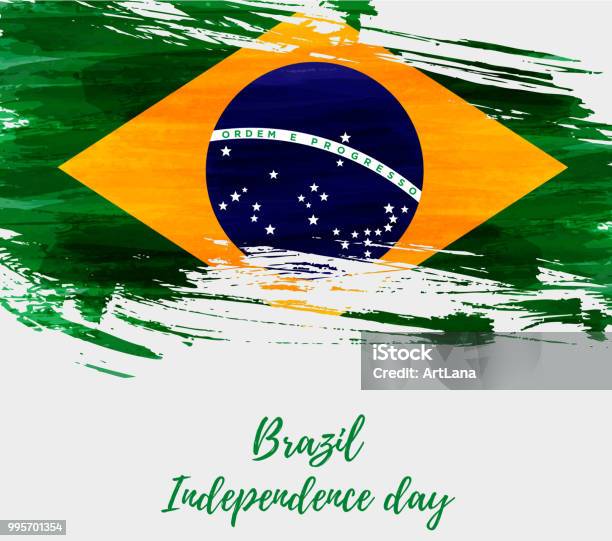 Brazil Independence Day Stock Illustration - Download Image Now - Brazil, Independence - Concept, Flag