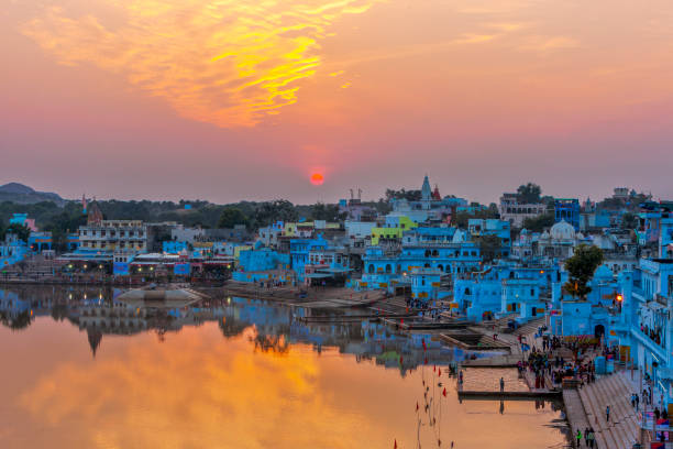 istock Pushkar Holy Lake at sunset, India 995701570