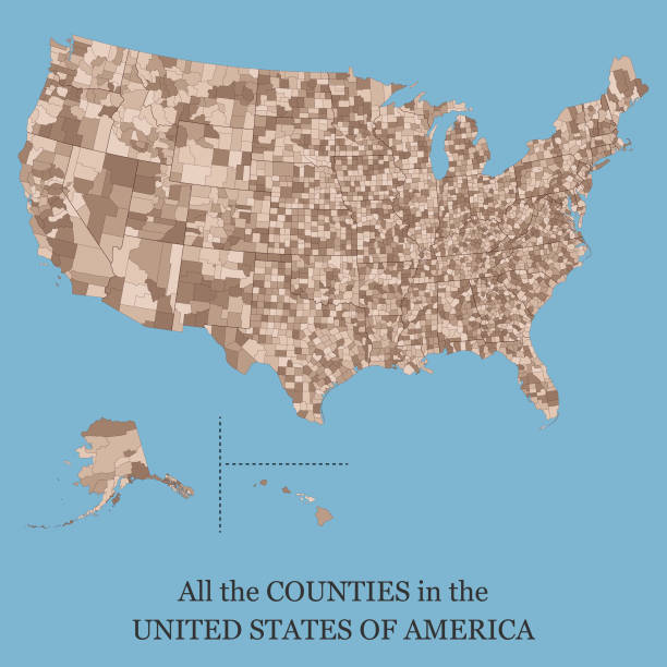 karte der grafschaften in den usa - california map counties county stock-grafiken, -clipart, -cartoons und -symbole