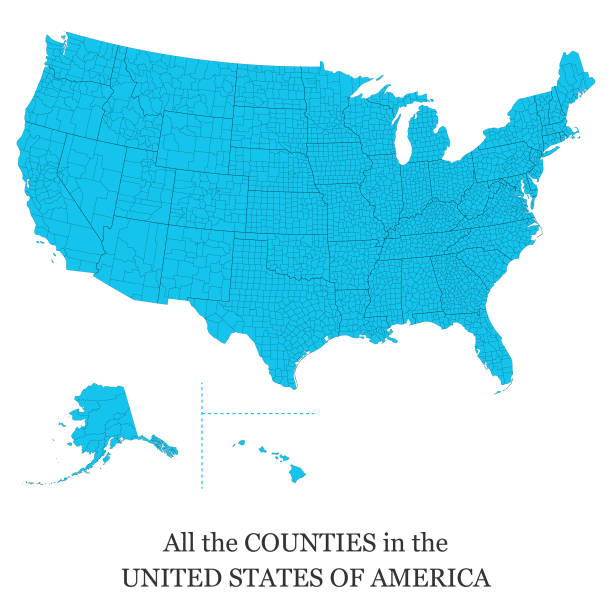 karte der grafschaften in den usa - california map counties county stock-grafiken, -clipart, -cartoons und -symbole