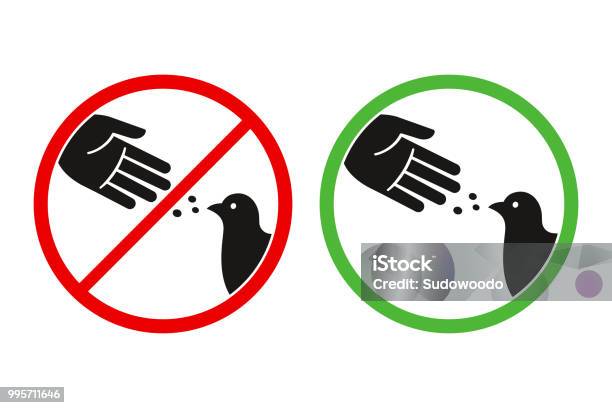 Dont Feed Birds Sign Stock Illustration - Download Image Now - Feeding, Bird, Icon Symbol