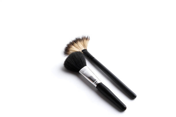 Duo fibre foundation makeup brush. Isolated. White background