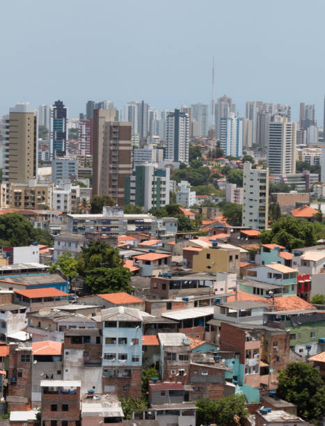 istock Favela and buildings - Urban social contrast 995728286