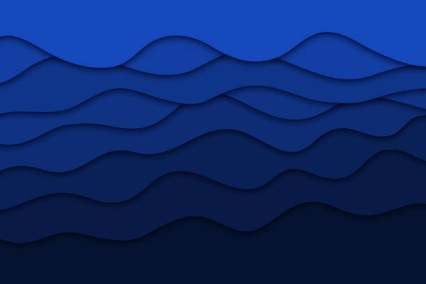istock Vector realistic isolated blue paper cut layer background for decoration and covering. Concept of geometric abstract design. 995730522
