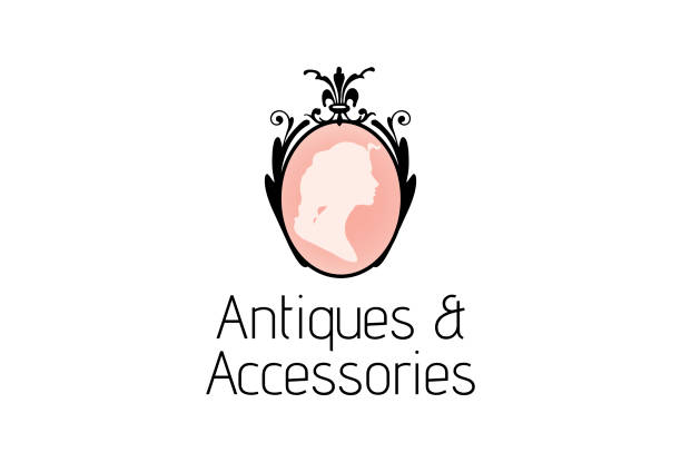 ilustrações de stock, clip art, desenhos animados e ícones de vintage necklace pendant logo design - massage therapist massaging sport beautician