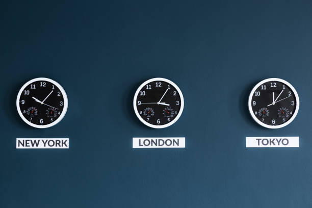istock Businessman's home office with clocks 995746116