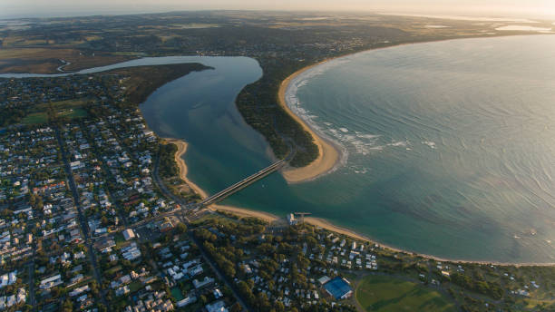 Aerial Landscape at Sunset