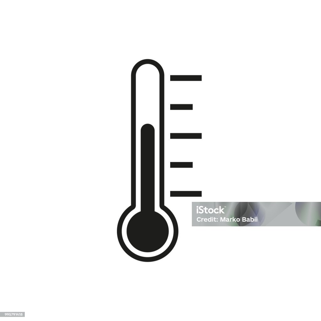 Thermometer . Vector Flat design Thermometer stock vector