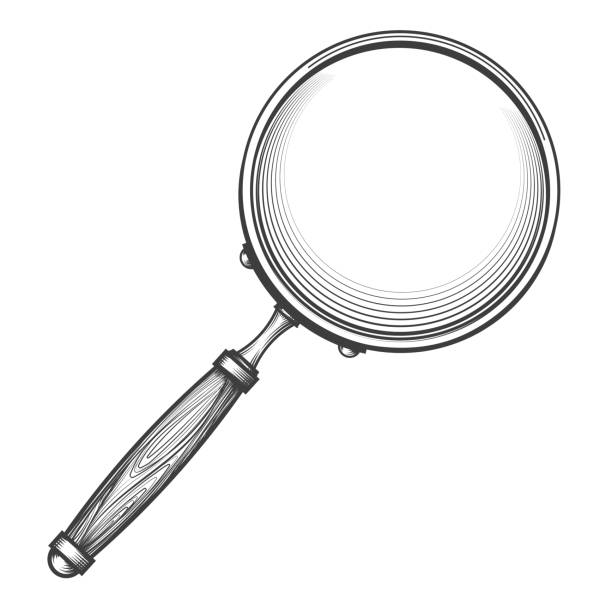 ilustrações de stock, clip art, desenhos animados e ícones de engraving magnifier glass - magnifying glass illustrations