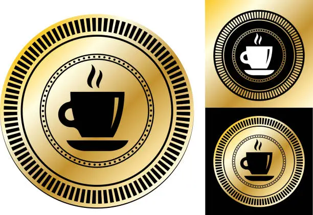 Vector illustration of Hot Cup of Coffee Icon