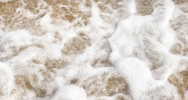 sea foam in the sand