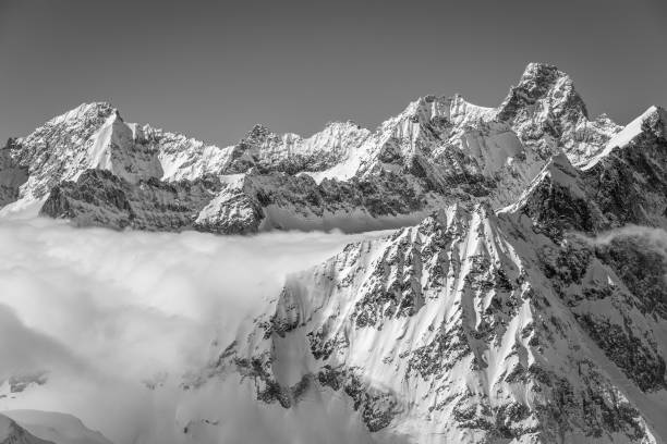 istock Black and white Chamonix winter scenery 995917692