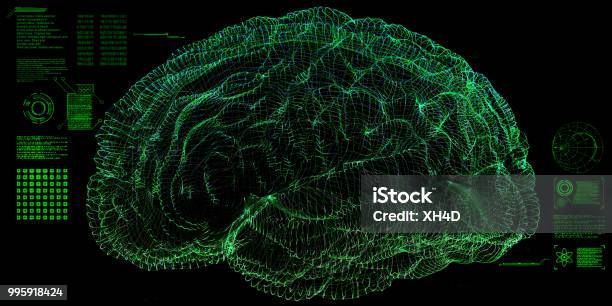 Deep Learning Stock Photo - Download Image Now - Brain, Green Color, Intelligence