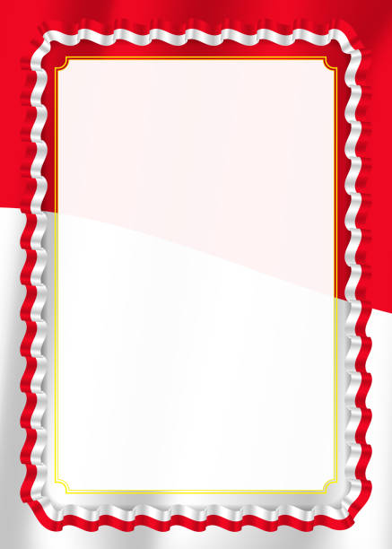 istock Frame and border of ribbon with Monaco flag, template elements for your certificate and diploma. Vector 995921624