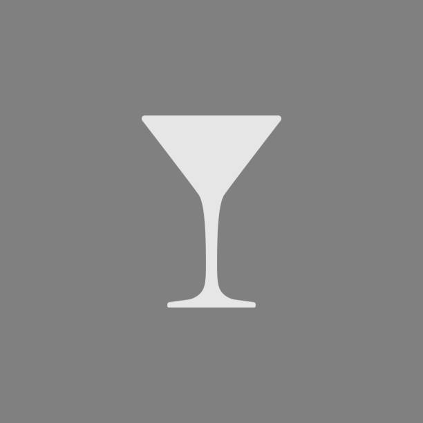 illustrations, cliparts, dessins animés et icônes de verre à cocktail icône isolé sur fond gris - liqueur color image isolated nobody