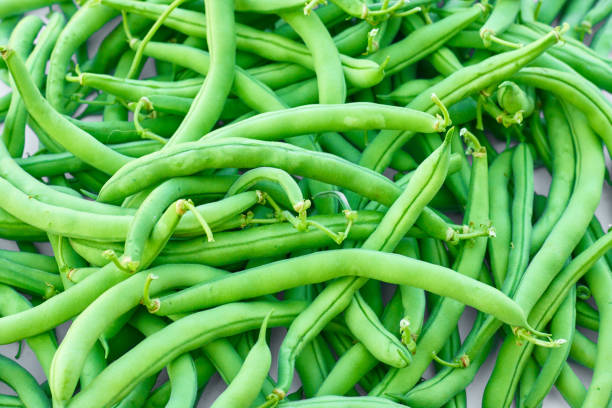 istock Asparagus bean. Green beans on white background 995953680