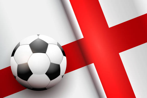 istock Football ball and England Flag 995954026