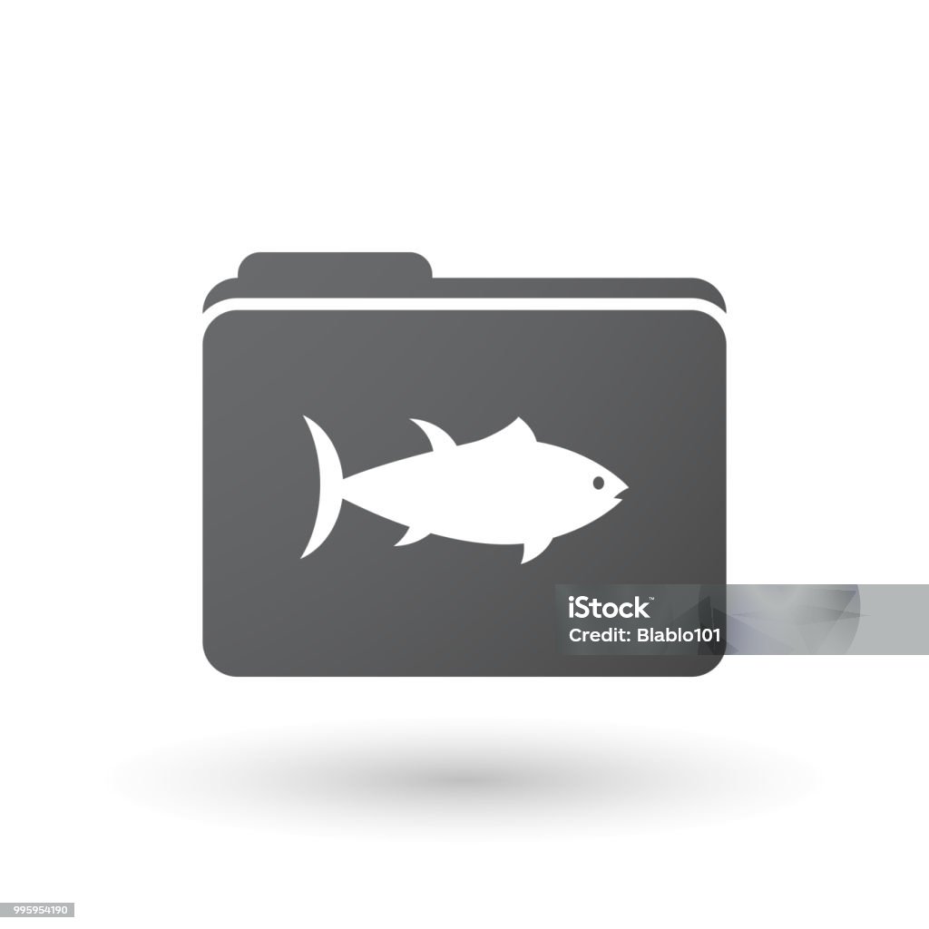 Tuna Folder Box Isolated Folder With A Tuna Fish Stock Illustration - Download Image ...