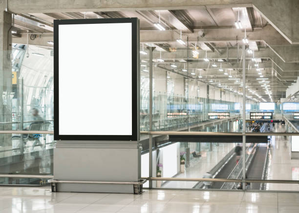 istock Mock up Banner stand template Interior Modern Building Media Ads display 995958422