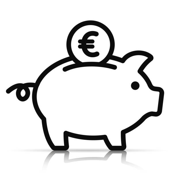 piggy bank on white background Illustration of piggy bank on white background piggy bank stock illustrations