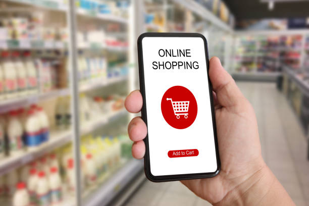 istock E-commerce internet shopping cart mobile phone app supermarket 995959846