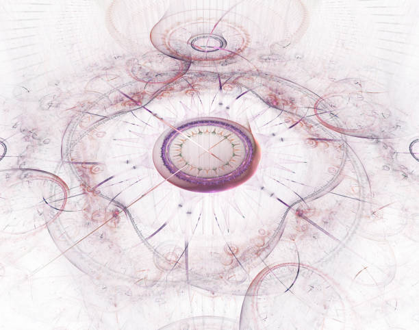 istock Futuristic modern clock watch abstract fractal surreal. Unusual abstract texture pattern fractal background. Modern stylish fractal effect watch. Christmas clock. Multi-colored clockwork 995963910