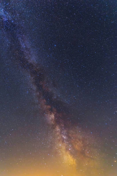 istock night starry sky with milky way, natural background 995967028