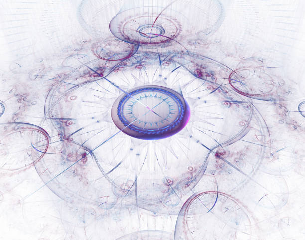 istock Futuristic modern clock watch abstract fractal surreal. Unusual abstract texture pattern fractal background. Modern stylish fractal effect watch. Christmas clock. Multi-colored clockwork 995978058