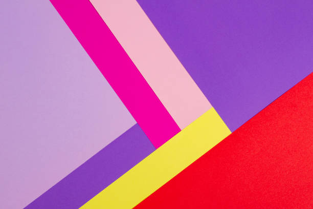 istock Color papers geometry flat composition background with violet, purple, pink, rose, red, yellow tones. 995982306