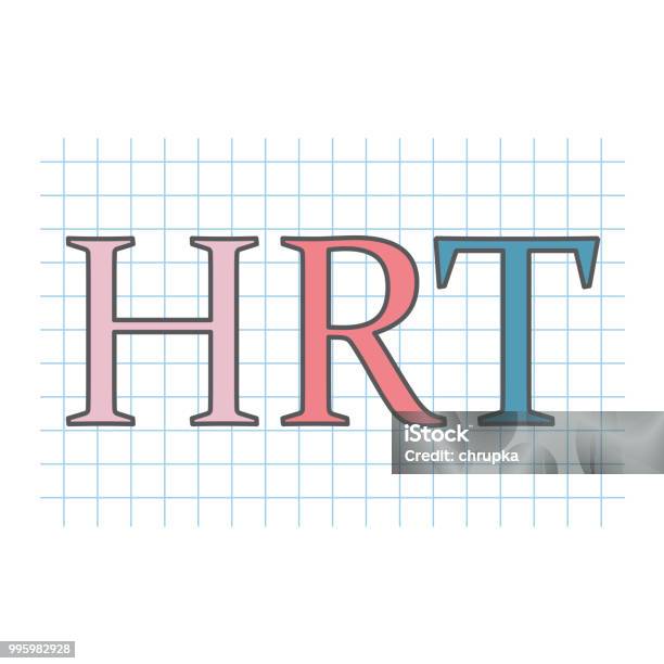 Hrt Signing Paper Hrt Written On Checkered Paper Sheet Stock Illustration - Download ...