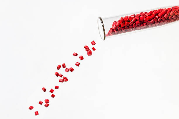 Polymeric dye. Plastic pellets. Colorant for plastics. Pigment in the granules. Polymer beads